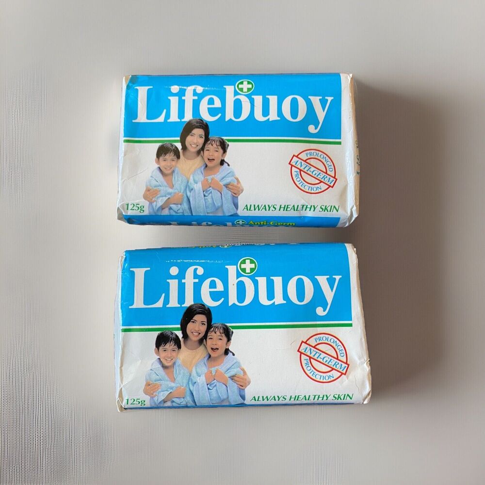 LIFEBUOY Anti Germ Antibacterial Soap Bars White 125g Lot of 2